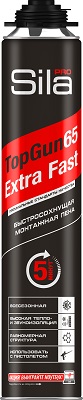 Sila Pro TopGun 65 Extra Fast, профессиональная монтажная пена 850 мл