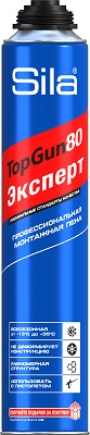  Sila TopGun 80 ЭКСПЕРТ, всесезонная монтажная пена, профессиональная, 885 мл